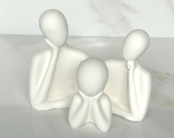 Family Sculpture Set - Personalized Decorative Statues for Home and Office - Perfect Gift for Families and Loved Ones