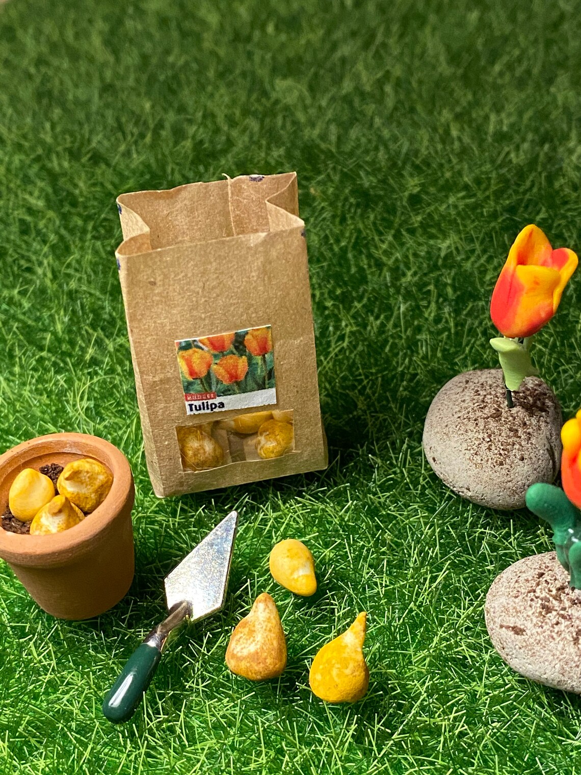 Tulpe Miniatur Puppenhaus Blumen MiniaturGartenBlumen Etsy