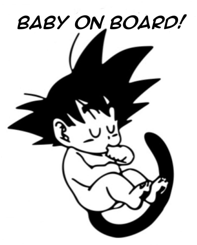 Baby Goku Baby On Board Decal Etsy