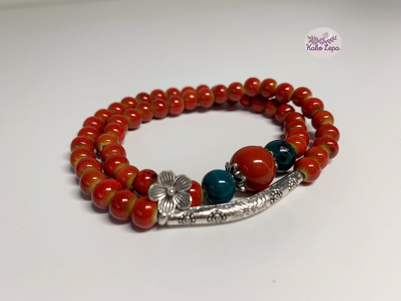 MANTRA BRACELETSCOPPER Bracelet Beaded Pretty Designer Etsy