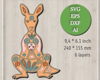 Download Kangaroo Mandala Svg Etsy