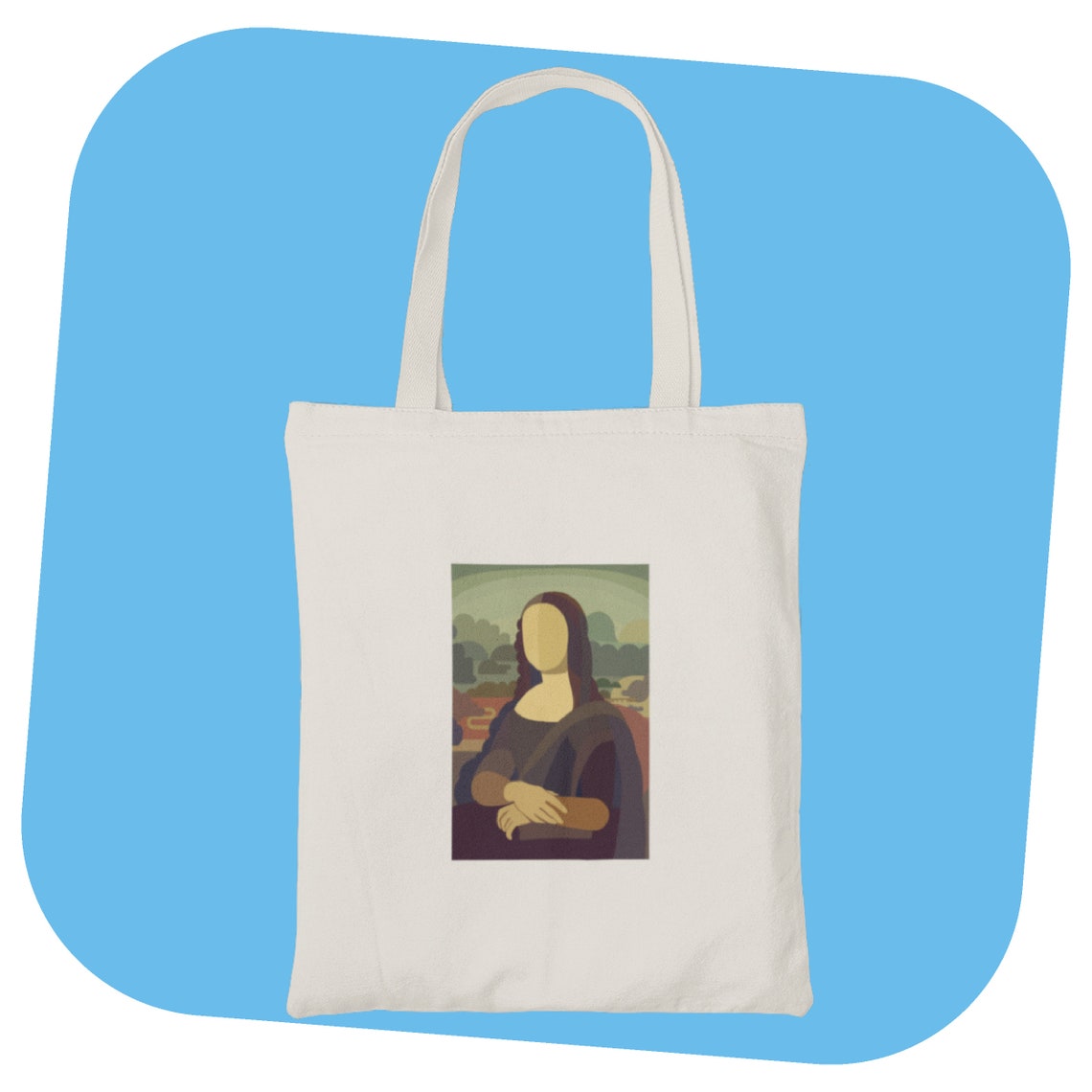 Mona Lisa tote bag cotton canvas bag shopping bag | Etsy