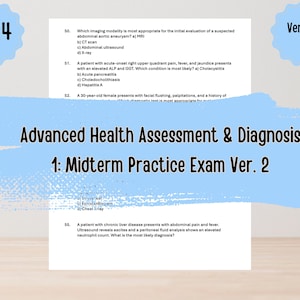 Valutazione e diagnosi sanitaria avanzata (AHAD) 1: esame pratico di metà semestre versione 2