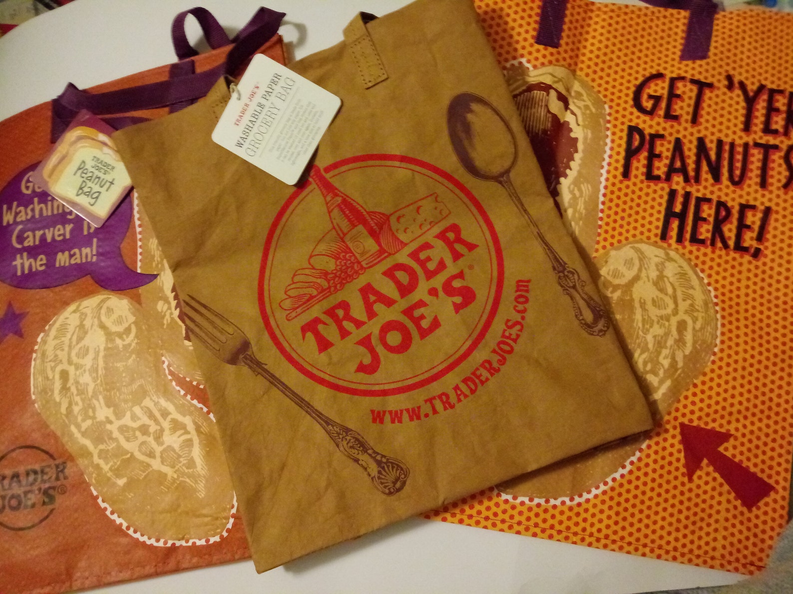 Trader Joes Reusable Grocery General Bags Lot of 3 Etsy