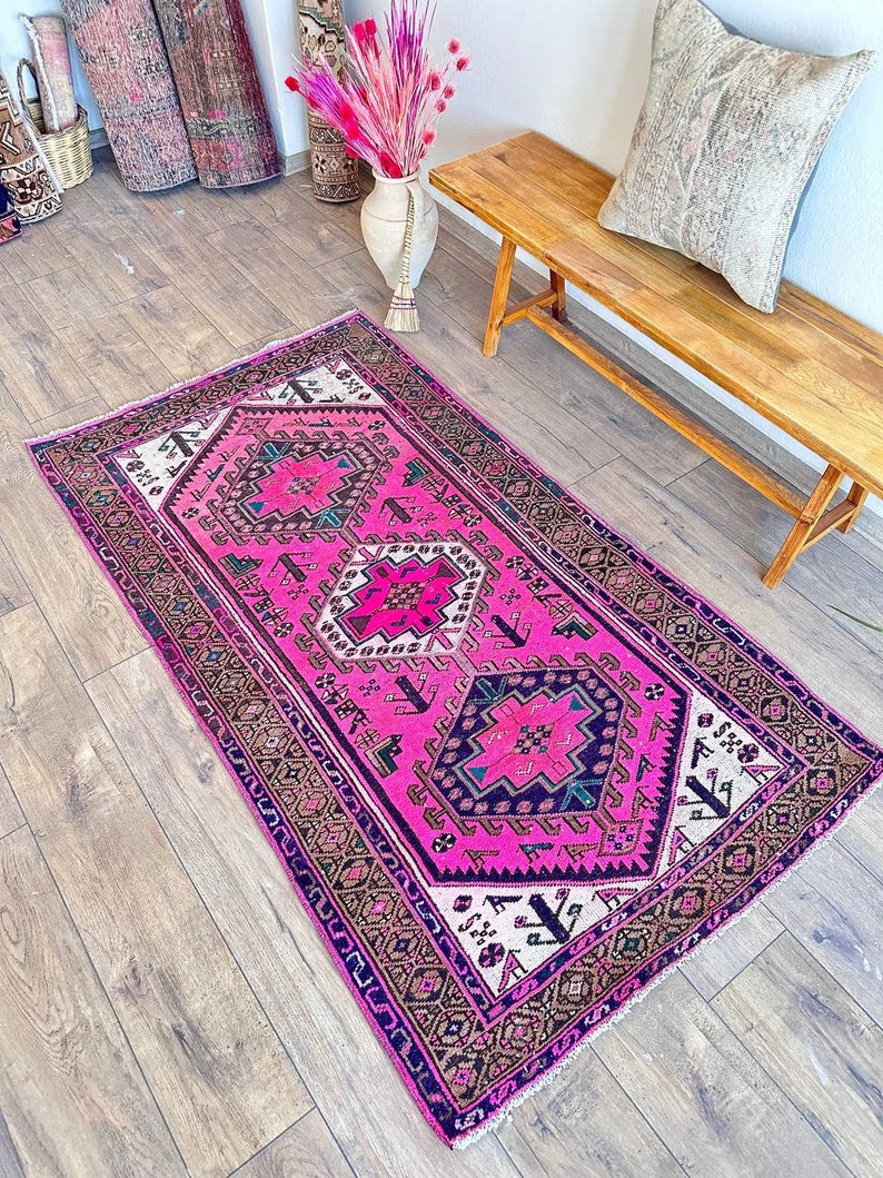 runner rug , Turkish runner rug , turkish area rug , stair rug , kitchen floor rug , tribal rug , anatolian rug 6.1 x 3.3 Feet 198 image 1