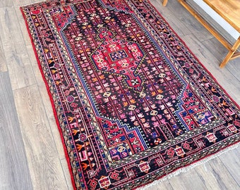 Handmade  rug , Turkish rug , Vintage  rug , stair rug , kitchen floor rug , tribal rug , anatolian rug   7.3 x 4.4 Feet  185