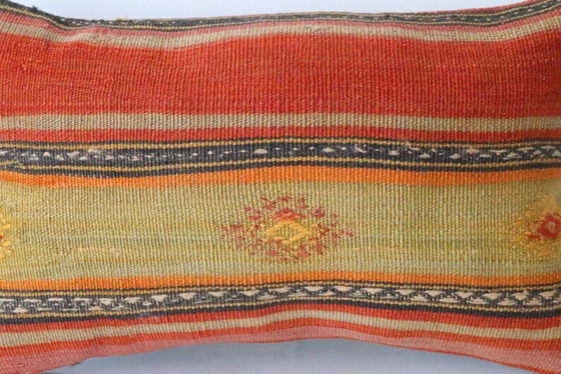 Kilim Pillow 20/'/' x 12/'/' inches Cushion Cover decorative Pillow Turkish Kilim Pillow Vintage Lumbar Pillow 204