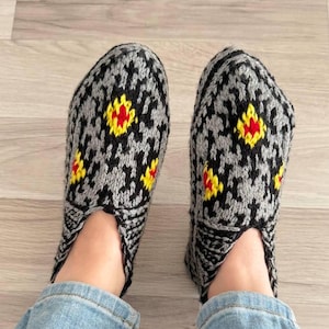 Hand-Knitted Wool Socks: Warm Winter Booties, All Sizes