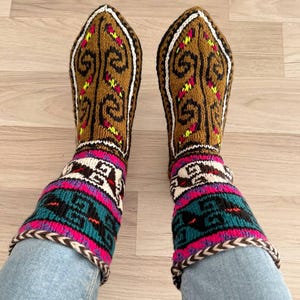 Handmade Wool Socks: Warm Knit Booties, All Sizes