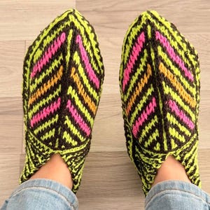 Hand-Knitted Wool Socks: Warm Winter Booties, All Sizes