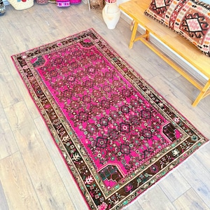 Vintage Turkish Oushak Rug: Hand-Knotted Wool Floral Rug (6.5 x 3.6 ft.)