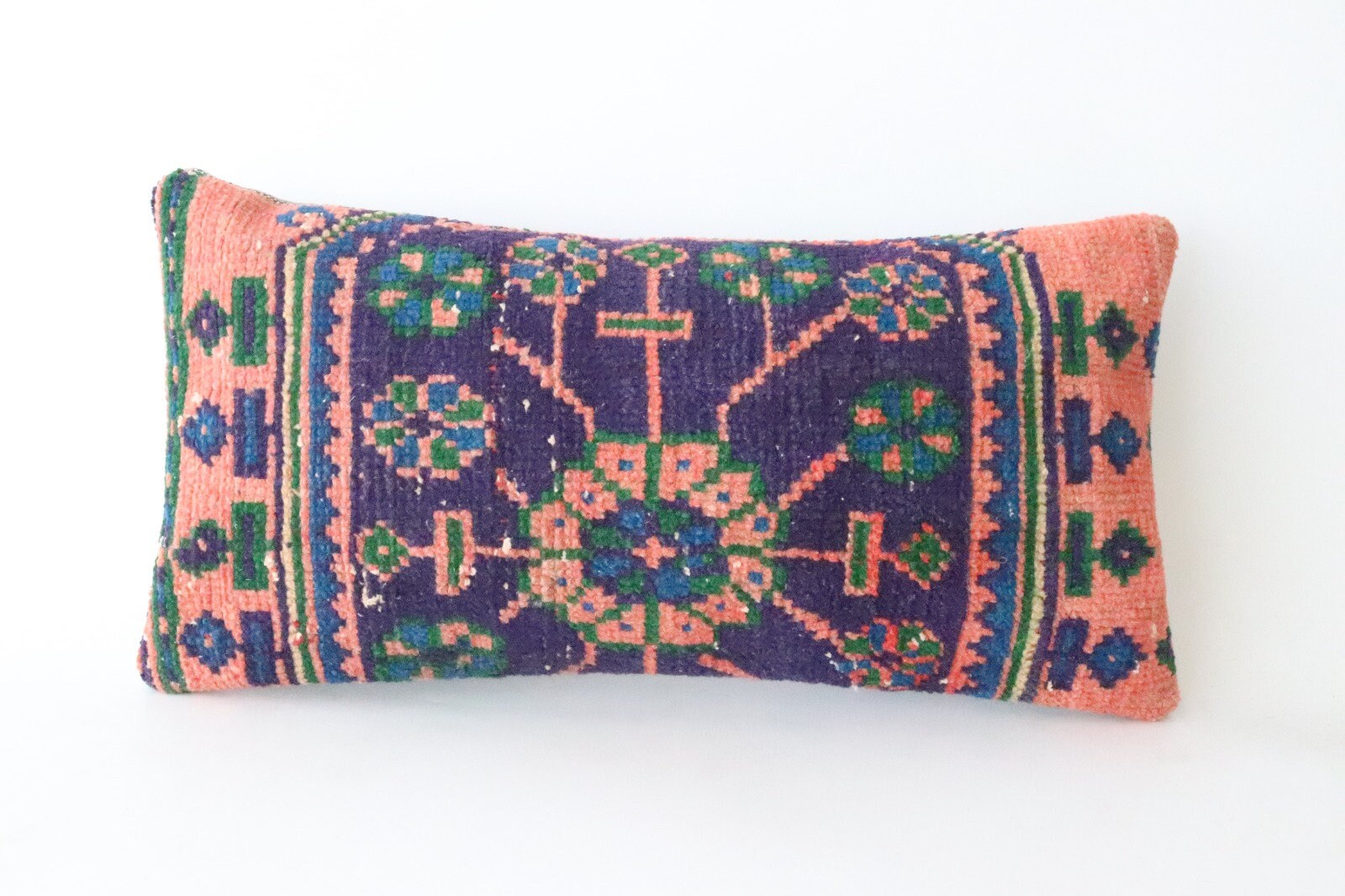 Handgefertigtes Kelim-Lendenkissen: Türkischer Kelim-Kissen (61 x 30 cm)