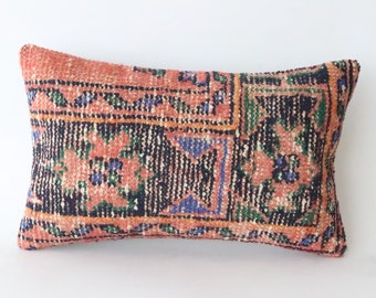 Kelim-Kissen, 50,8 x 30,5 cm, Kissenbezug, dekoratives Kissen, türkisches Kelim-Kissen, Wurfkissen, Stammeskissen, Vintage-Lendenkissen 08249