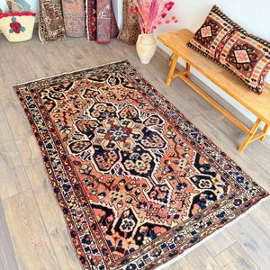 58.5×109&quot;Let it be” ViNTAGE TURKiSH RUG 7' x 11' - Vintage Turkish Area Rug, Beige - Wyralyn | Kuden