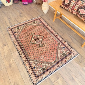 Turkish Rug: Vintage Anatolian Tribal Rug, 5.3 x 3.4 Feet