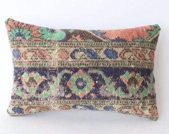 20'' x 12'' inches Tribal antique rug pillow,  casual pillow, decor pillow, couch pillow, handmade pillow, sofa pillow, throw pillow   08234