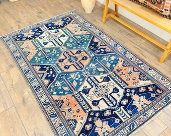 Turkish rug , Turkish Large rug , turkish area rug , stair rug , kitchen floor rug , tribal rug , anatolian rug   6.6 x 4.1 Feet 401