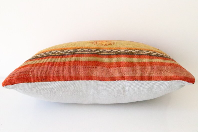 Kilim Pillow 20/'/' x 12/'/' inches Cushion Cover decorative Pillow Turkish Kilim Pillow Vintage Lumbar Pillow 204