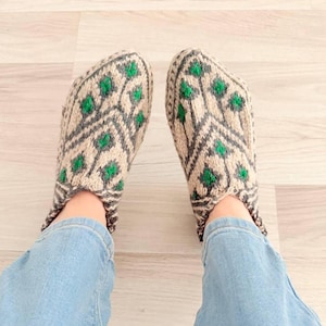 Hand Knitted Wool Socks: Extra Thick, Warm Winter Booties