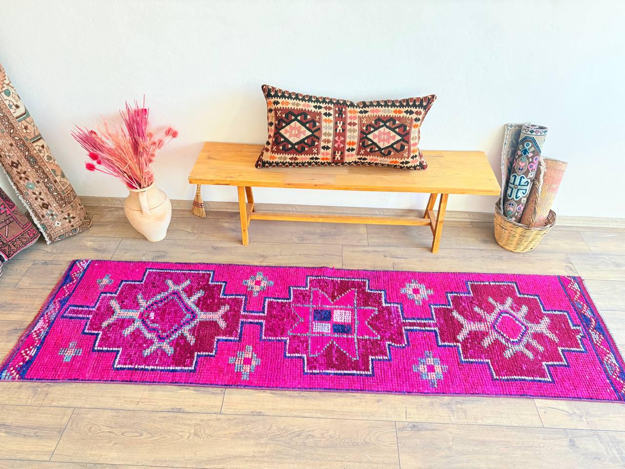 トルコ・アナトリアラグ：ヴィンテージ・トライバル階段ランナー、8.4