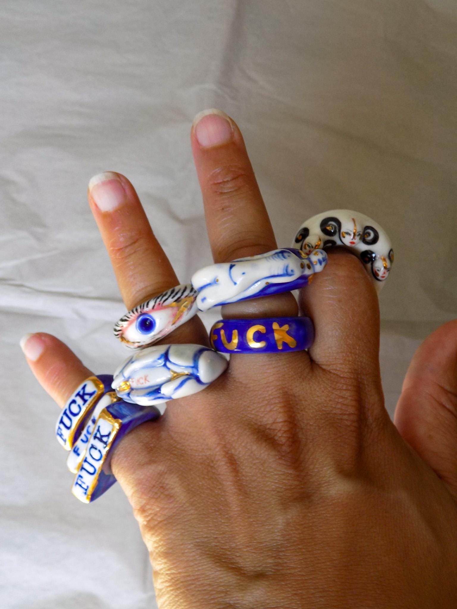 Air Dry Clay Chunky Clay Rings Diy Clay Rings Canada