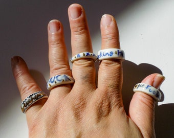 Porcelain Dirty Mouth Rings