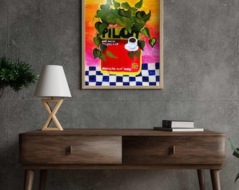 Download digital | Lata de café com plantas | Arte de parede de Miami | Presente para amantes de café