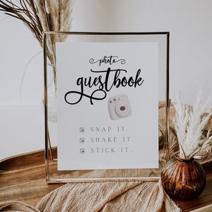 Instax/Polaroid-gastenboek trouwbord - digitaal afdrukbaar
