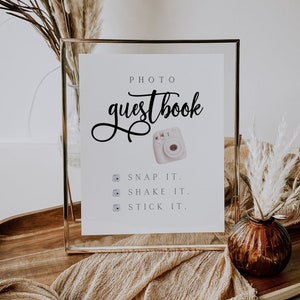 Instax/Polaroid-gastenboek trouwbord - digitaal afdrukbaar