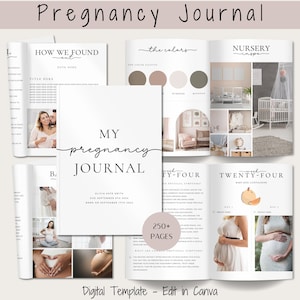 Pregnancy Journal, Expectant Mother Gift Pregnancy Planner Pregnancy Gift, Pregnancy Diary, Baby Book New Mom, Baby Shower, Digital Template