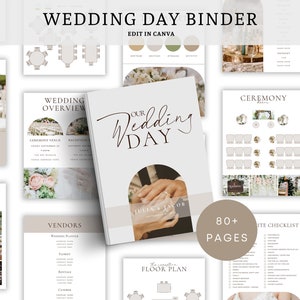 The Ultimate Wedding Day Binder Template, Edit in Canva, Wedding Itinerary, Instant Download, Digital Template, Printable, Wedding Planner image 10