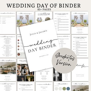 GOODNOTES Ultimate Wedding Day Binder Template, Wedding Itinerary, Instant Download, Digital Download, Printable, Wedding Planner, PDF