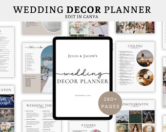 The Ultimate Wedding Decor Planner Template, Canva, DIY Wedding, Wedding Day, Digital Template, Printable, Wedding Organizer, Decorator