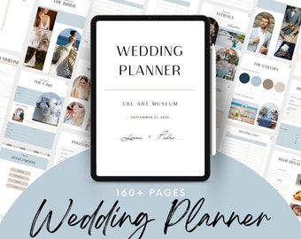 GOODNOTES 160+ Pages Wedding Planner Template Digital Download, PDF format,  Minimalist Wedding Planner, Budget, Vision Boards, Hyperlinked