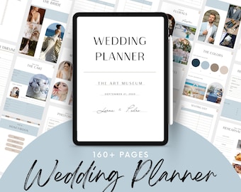 GOODNOTES 160+ Pages Wedding Planner Template Digital Download, PDF format,  Minimalist Wedding Planner, Budget, Vision Boards, Hyperlinked