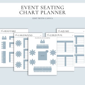 Event Sitzplan Vorlage Download Druckbares Sitzplan-Diagramm Digitale Sitzplanvorlage Hochzeitsempfang Zeremonie Canva Table Plan