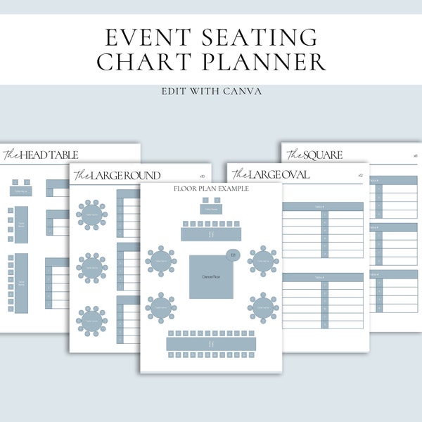 Event Seating Chart Template Download Printable Seating Plan Chart Digital Seating Plan Template Wedding Reception Ceremony Canva Table Plan