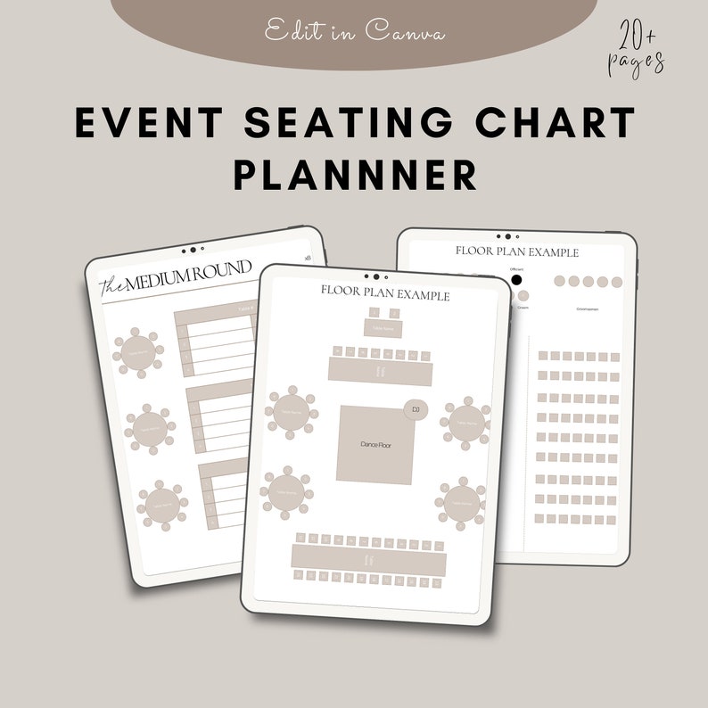 Event Seating Chart Template Download Printable Seating Plan Etsy