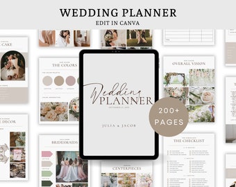 Minimalist Wedding Planner Template: Ultimate Wedding Guide (Digital Download)