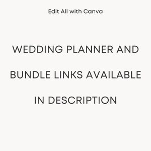 The Ultimate Wedding Day Binder Template, Edit in Canva, Wedding Itinerary, Instant Download, Digital Template, Printable, Wedding Planner 画像 10