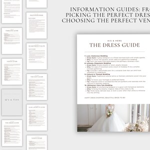 K&ouml;nnte beinhalten: Ein Leitfaden f&uuml;r zuk&uuml;nftige Br&auml;ute mit Informationen zur Auswahl des perfekten Brautkleides. Der Leitfaden umfasst verschiedene Brautkleidstile, wie glamour&ouml;s, intim, skurril und kulturell oder thematisch. Der Leitfaden enth&auml;lt auch ein Foto einer Braut in einem wei&szlig;en Brautkleid.
