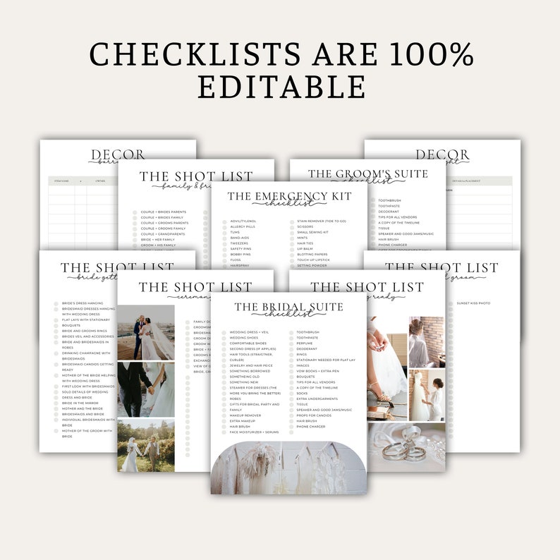 The Ultimate Wedding Day Binder Template, Edit in Canva, Wedding Itinerary, Instant Download, Digital Template, Printable, Wedding Planner zdjęcie 5