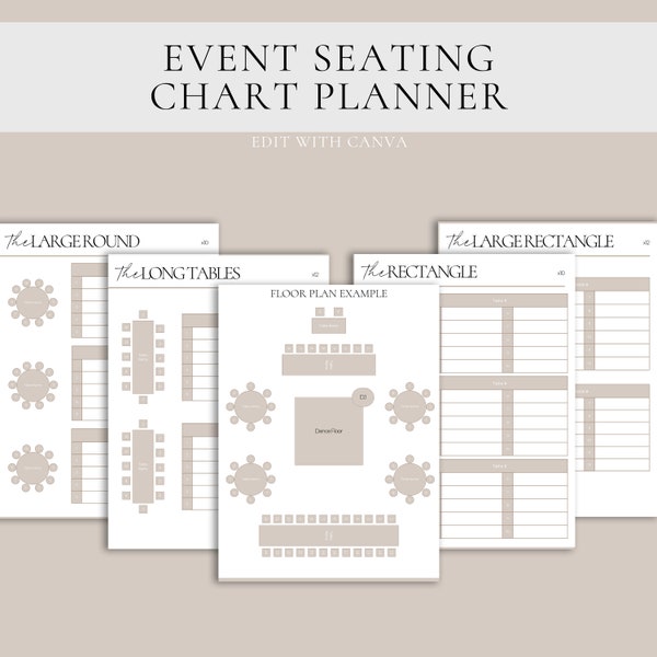 Event Seating Chart Template Download Printable Seating Plan Chart Digital Seating Plan Template Wedding Reception Ceremony Canva Table Plan