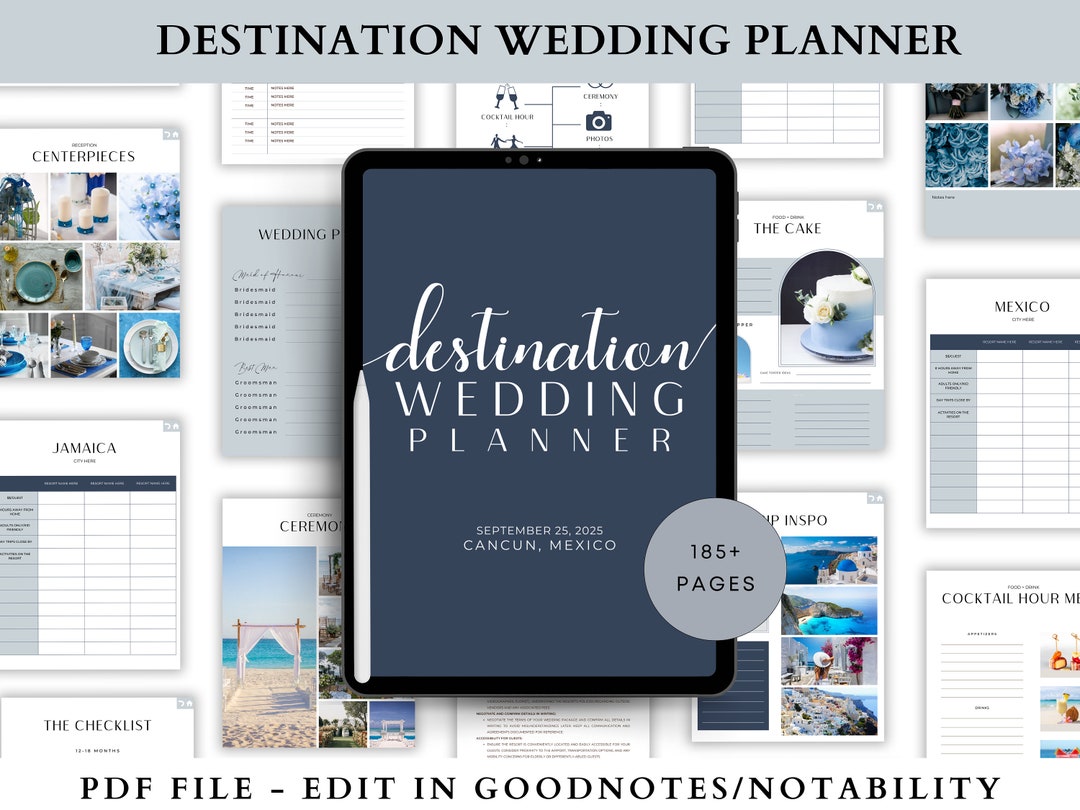 GOONOTES Destination Wedding Planner Template 185+ Pages PDF, Resort ...