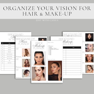 Wedding Hair and Makeup Schedule Template, Digital Wedding Glam ...