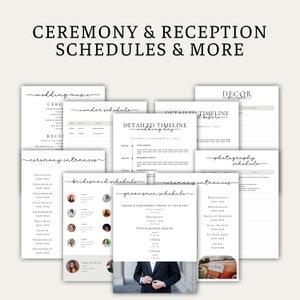 The Ultimate Wedding Day Binder Template, Edit in Canva, Wedding Itinerary, Instant Download, Digital Template, Printable, Wedding Planner 画像 4