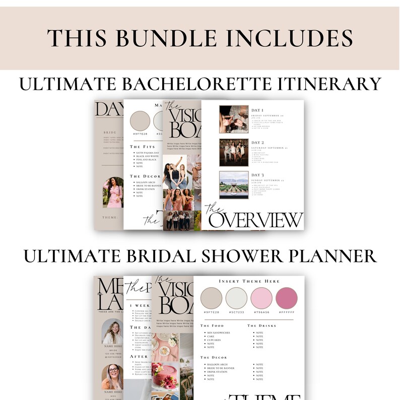 The Ultimate Bridal Shower and Bachelorette Planning Bundle
