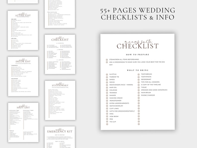 K&ouml;nnte beinhalten: Eine druckbare Hochzeits-Checkliste f&uuml;r den Br&auml;utigam mit einer Checkliste f&uuml;r die Vorbereitung und was mitzubringen ist. Die Checkliste enth&auml;lt Dinge wie eine Zahnb&uuml;rste, Zahnpasta, Deodorant, Tipps f&uuml;r alle Anbieter, eine Kopie des Zeitplans, Taschent&uuml;cher, Haargel, K&ouml;lnisch Wasser, einen Rasierer, Rasierschaum, B&uuml;geleisen/Dampfger&auml;t, zus&auml;tzliche Unterw&auml;sche, Uhr/Schmuck, Manschettenkn&ouml;pfe, Geschenke f&uuml;r Trauzeugen/Familie, einen Ring, ein Gel&uuml;bdebuch, einen Stift und eine Krawattenklammer.