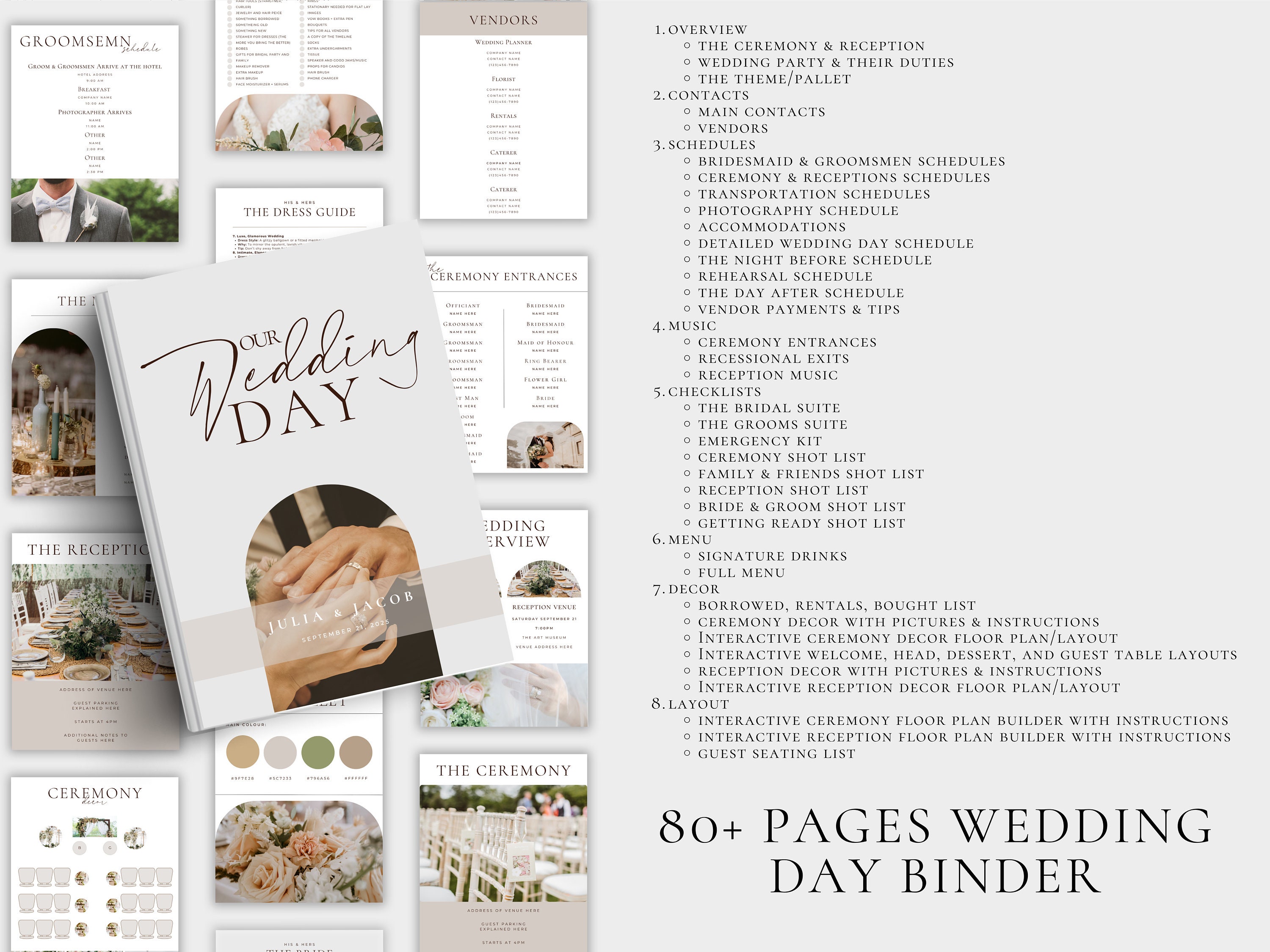 350+ Page Wedding Template Bundle, Canva, Wedding Planner, Wedding