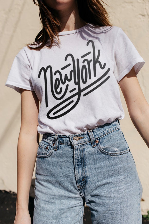 New York City Graphic Tee Custom Screen Printed Vintage Etsy